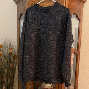 Calibrate Black and Gray Long Sleeve pullover with side zipper.